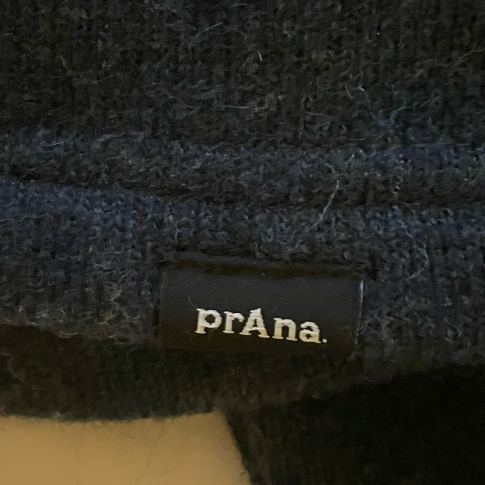 Prana Route Tracker Full Zip Sweater Jacket Gorpcore Hiking Comfy Cozy in Blue M - Picture 9 of 12